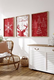 Wallity Nwyearmdl17 Conjunto de 3 Pinturas Decorativas Enmarcadas Multicolor
